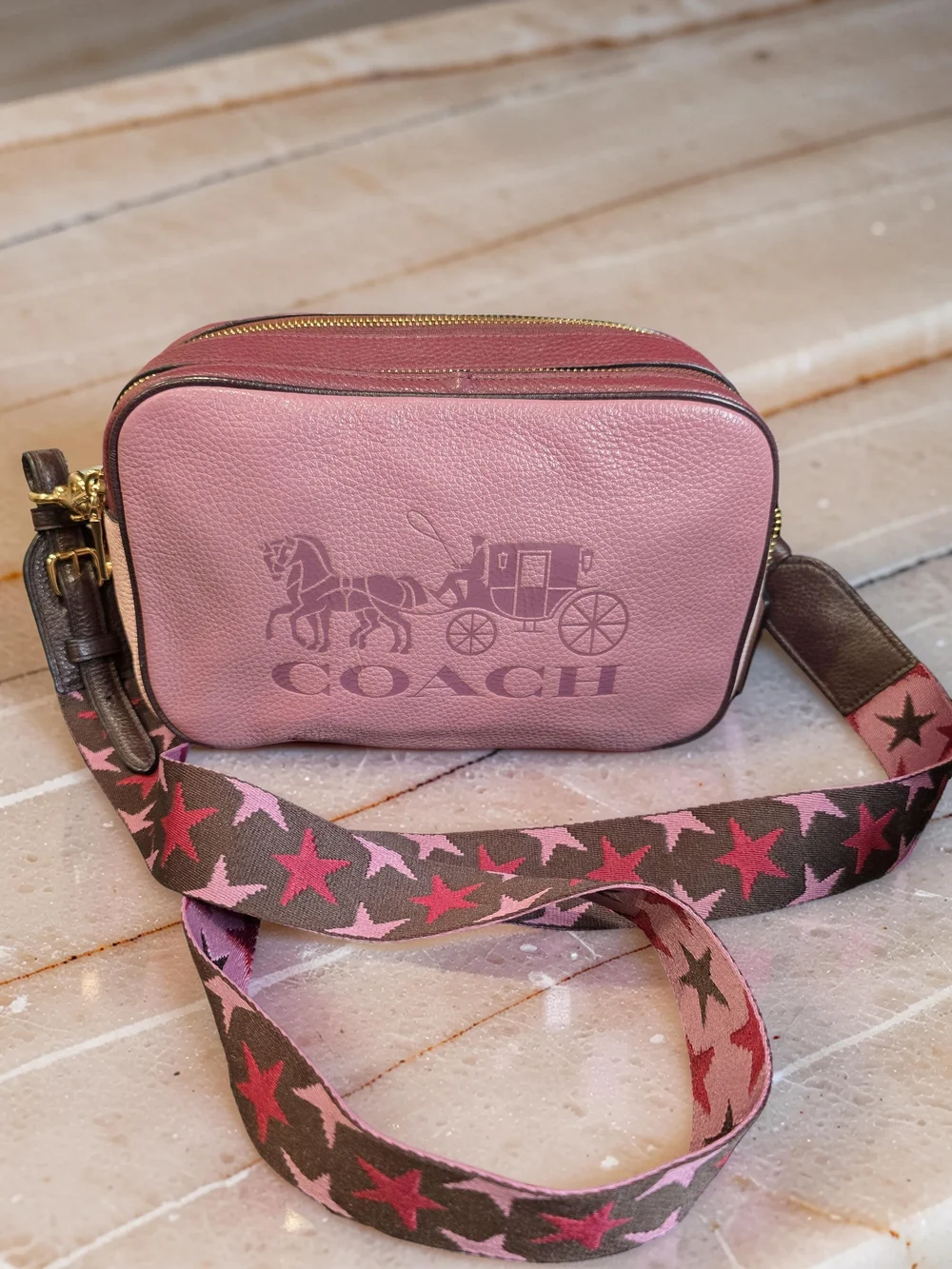 Coach Jes Crossbody in Colorblock Rose - 2 Hangtags